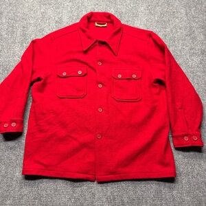 Boy Scouts of America Official BSA Red Wool Jac-Shirt Jacket Adult Large Red